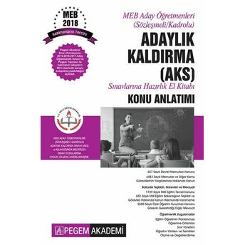 2018 Meb Aday Öğretmenleri (Sözleşmeli/Kadrolu) Adaylık Kaldırma Konu Anlatımlı Komisyon