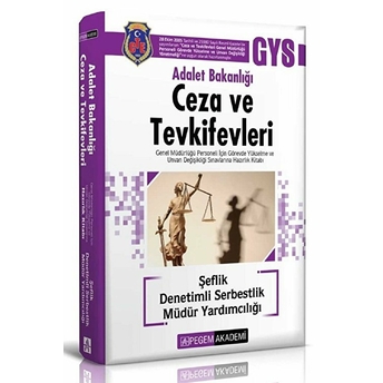 2019 Adalet Bakanlığı Ceza Ve Tevkifevleri - Denetimli Serbestlik Müdür Yardımcılığı Gys Hazırlık (Şeflik) Kitabı Kolektif