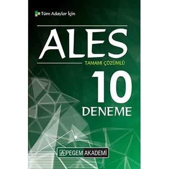 2019 Ales Tamamı Çözümlü 10 Deneme Kolektif