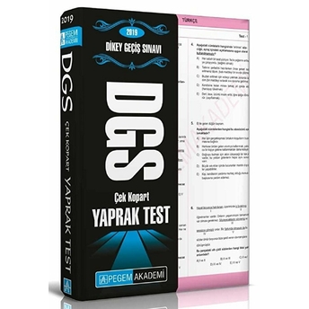 2019 Dgs Çek Kopar Yaprak Test Kolektif