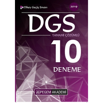 2019 Dgs Tamamı Çözümlü 10 Deneme Kolektif