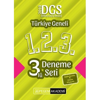 2019 Dgs Türkiye Geneli Deneme (1.2.3) 3'Lü Deneme Seti Kolektif