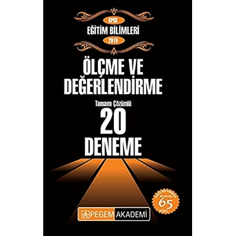 2019 Kpss Eğitim Bilimleri Ölçme Ve Değerlendirme Tamamı Çözümlü 20 Deneme Kolektif