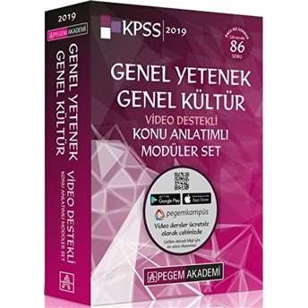 2019 Kpss Genel Yetenek Genel Kültür Video Destekli Konu Anlatımlı Modüler Set 6 Kitap