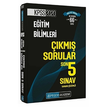 2020 Eğitim Bilimleri Tamamı Çözümlü Çıkmış Sorular Son 5 Sınav