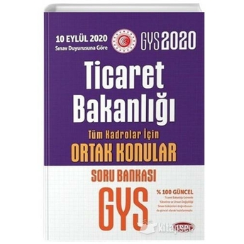 2020 Gys Ticaret Bakanlığı Tüm Kadrolar Için Ortak Konular Soru Bankası Data Yayınları