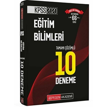 2020 Kpss Eğitim Bilimleri Tamamı Çözümlü 10 Deneme - Komisyon