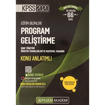 2020 Kpss Eğitim Bilimleri Video Destekli Konu Anlatımlı - Program Geliştirme Kolektif