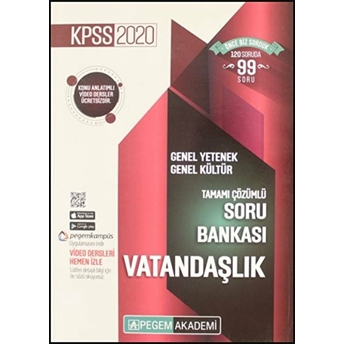 2020 Kpss Genel Yetenek Genel Kültür Tamamı Çözümlü Soru Bankası - Vatandaşlık Kolektif