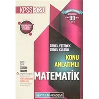 2020 Kpss Genel Yetenek Genel Kültür Video Destekli Konu Anlatımlı - Matematik Kolektif