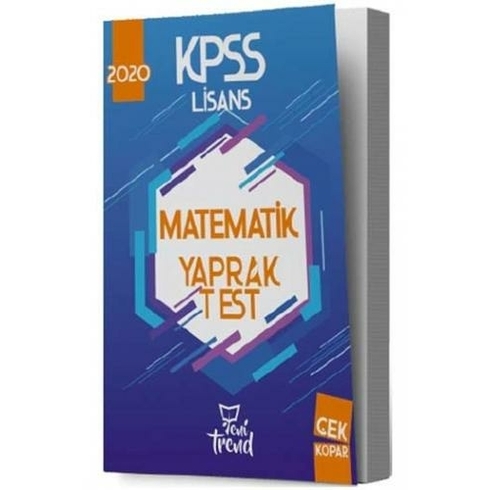 2020 Kpss Matematik Yaprak Test