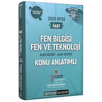 2020 Kpss Öabt Fen Bilgisi Fen Ve Teknoloji Alan Bilgisi Alan Eğitimi Video Destekli Konu Anlatımlı Modüler Set Kolektif