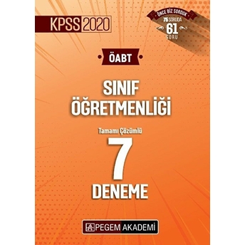 2020 Kpss Öabt Sınıf Öğretmenliği Tamamı Çözümlü 7 Deneme Kolektif