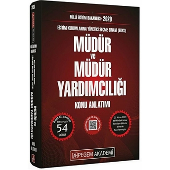 2020 Meb Müdür Ve Müdür Yardımcılığı (Ekys) Sınavlarına Hazırlık Kitabı Konu Anlatımlı Kolektif