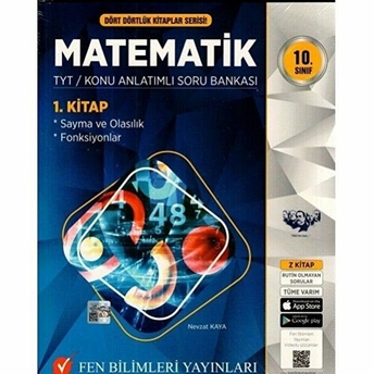 2021 10. Sınıf Dört Dörtlük Kitaplar Serisi Matematik Tyt Konu Anlatımlı Soru Bankası (3 Kitap Set ) Nevzat Kaya