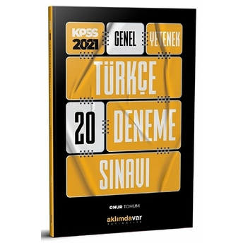 2021 Kpss Genel Yetenek Türkçe 20 Deneme Sınavı Onur Tohum