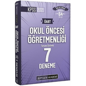 2021 Kpss Öabt Okul Öncesi Öğretmenliği Tamamı Çözümlü 7 Deneme Kolektif