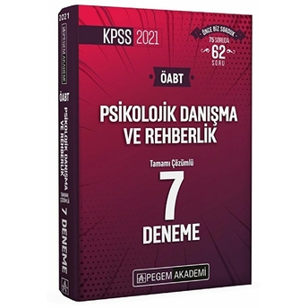 2021 Kpss Öabt Psikolojik Danışma Ve Rehberlik Tamamı Çözümlü 7 Deneme Kolektif