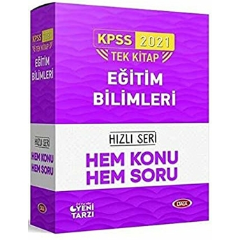 2021 Kpss Tek Kitap Eğitim Bilimleri Hem Konu Hem Soru Hızlı Seri Seti Kolektif