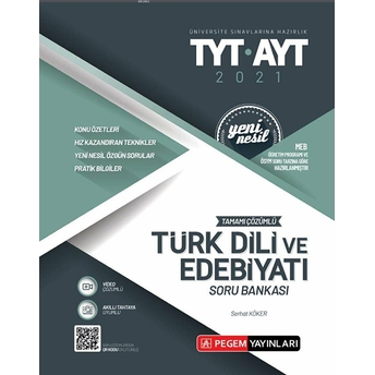 2021 Tyt-Ayt Tamamı Çözümlü Edebiyat Soru Bankası Kolektif