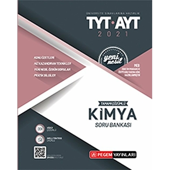 2021 Tyt-Ayt Tamamı Çözümlü Kimya Soru Bankası Kolektif