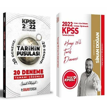 2022 Hangi Kpss Tarih 15 Deneme - Doğru Tercih Tarihin Pusulası 20 Deneme 2'Li Set Kolektif