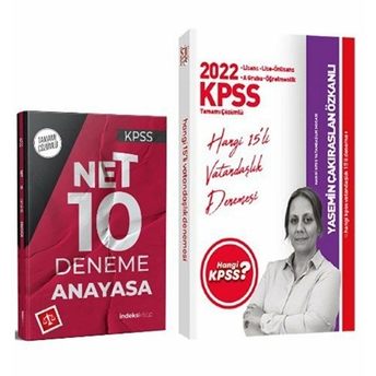 2022 Hangi Kpss Vatandaşlık 15 Deneme Indeks Akademi Anayasa Net 10 Deneme 2'Li Set Kolektif