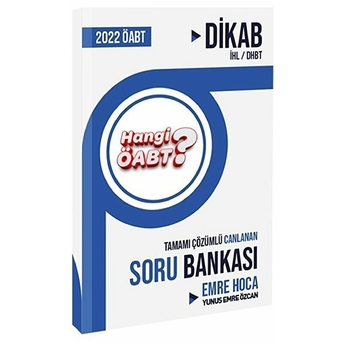 2022 Hangi Öabt Dikab Ihl Dhbt Tamamı Çözümlü Canlanan Soru Bankası Yunus Emre Özcan