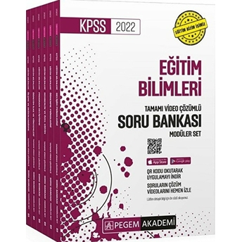 2022 Kpss Eğitim Bilimleri Tamamı Video Çözümlü Soru Bankası Modüler Set (6 Kitap Takım) Kolektif