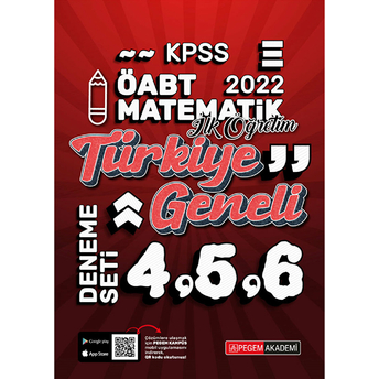 2022 Kpss Öabt Ilköğretim Matematik 4-5-6 (3'Lü Deneme) Kolektif