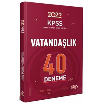 2022 Kpss Vatandaşlık 40 Deneme Sınavı Kolektif