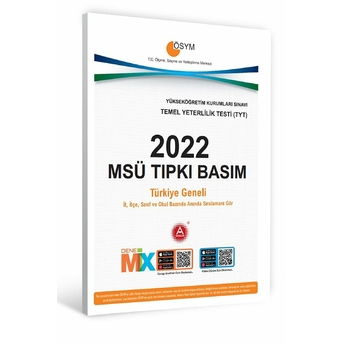 2022 Msü Tıpkı Basım Deneme Kitapçığı Kolektif