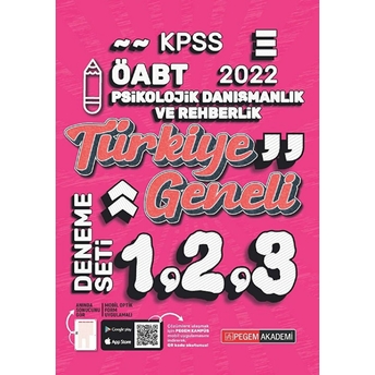 2022 Öabt Psikolojik Danışmanlık Ve Rehber Öğretmenlik Türkiye Geneli 3 Deneme (1-2-3) Kolektif