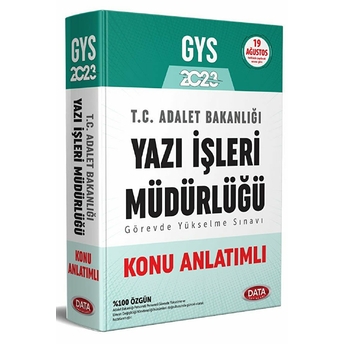 2023 Gys Adalet Bakanlığı Yazı Işleri Müdürlüğü Konu Anlatımlı Kolektif