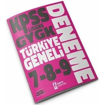 2023 Kpss Lisans Gygk Türkiye Geneli Deneme Seti 7-8-9 Komisyon