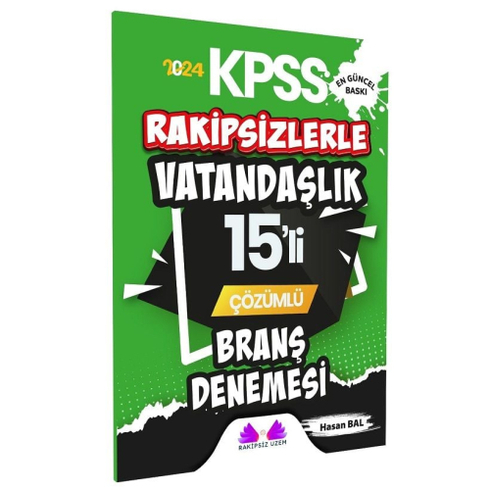 2024 Kpss Rakipsizlerle Vatandaşlık 15’Li Çözümlü Branş Denemesi Hasan Bal