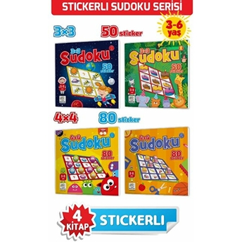 3-6 Yaş Stickerlı Sudoku Seti (Dikkat Ve Zeka Geliştiren Bulmacalar Serisi, 260 Adet Çıkartma) Kolektif