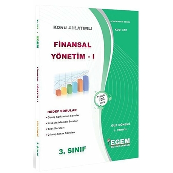 3. Sınıf 5. Yarıyıl Finansal Yönetim 1 Konu Anlatımlı Soru Bankası (Kod 352) Kolektif