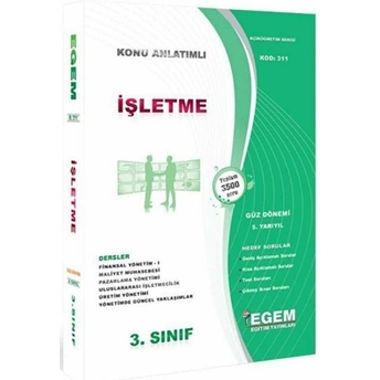 3. Sınıf 5. Yarıyıl Işletme Konu Anlatımlı Soru Bankası Kod 311 Kolektif