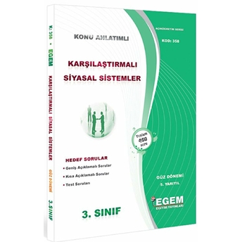 3. Sınıf 5. Yarıyıl Karşılaştırmalı Siyasal Sistemler Konu Anlatımlı Soru Bankası (Kod 358) Kolektif