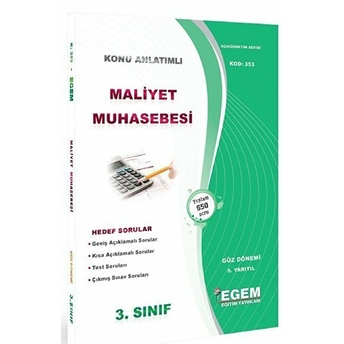 3. Sınıf 5. Yarıyıl Maliyet Muhasebesi Konu Anlatımlı Soru Bankası (Kod 353) Kolektif