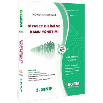 3. Sınıf 5. Yarıyıl Siyaset Bilimi Ve Kamu Yönetimi Konu Anlatımlı Soru Bankası - Kod 312 Kolektif