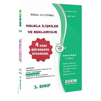 3. Sınıf 6. Yarıyıl Konu Anlatımlı Halkla Ilişkiler Ve Reklamcılık - Kod 3323 Kolektif