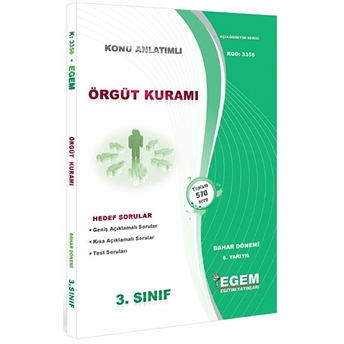 3. Sınıf 6. Yarıyıl Konu Anlatımlı Örgüt Kuramı - Kod 3356 Kolektif