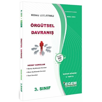 3. Sınıf 6. Yarıyıl Konu Anlatımlı Örgütsel Davranış - Kod 3353 Kolektif