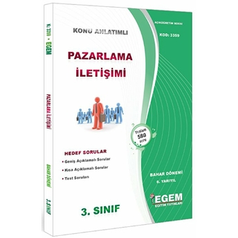 3. Sınıf 6. Yarıyıl Konu Anlatımlı Pazarlama Iletişimi - Kod 3359 Kolektif