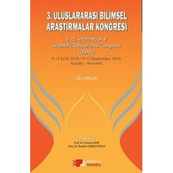 3. Uluslararası Bilimsel Araştırmalar Kongresi Osman Köse