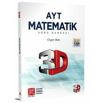 3D 2023 Ayt 3D Matematik Tamamı Video Çözümlü Soru Bankası