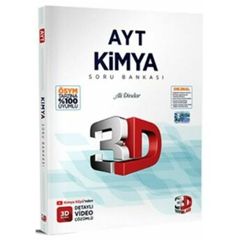 3D 2023 Ayt Kimya Tamamı Video Çözümlü Soru Bankası Ali Dindar