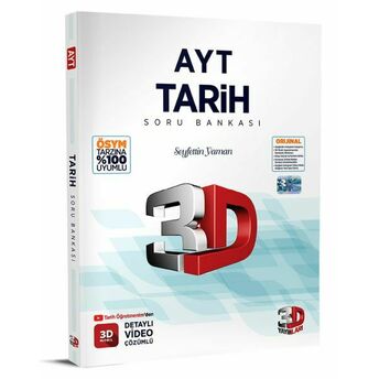 3D 2023 Ayt Tarih Tamamı Video Çözümlü Soru Bankası Seyfettin Yaman